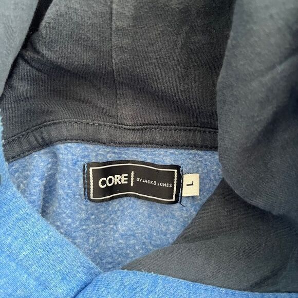 Core by Jack & Jones Blue "Boom" Hooded Sweatshirt Hoodie - Picture 6 of 6